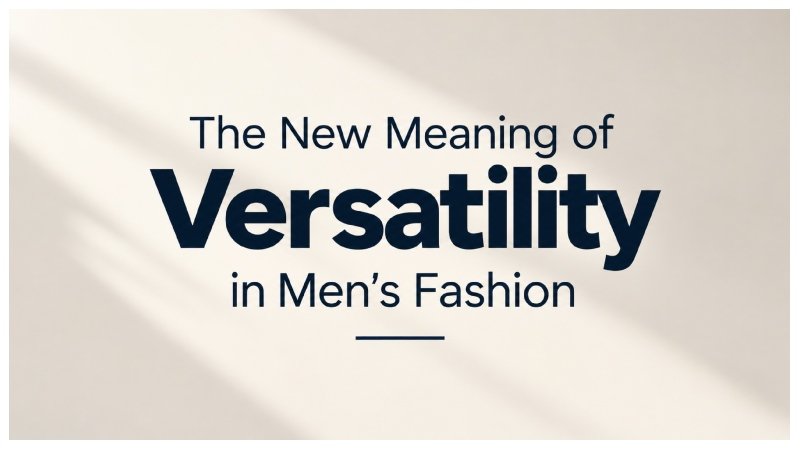 The New Meaning of Versatility in Men's Fashion
